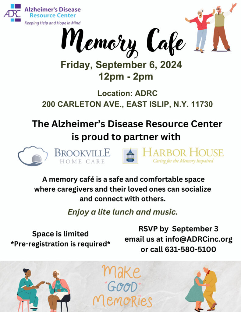 RSVP for Memory Cafe - Friday, September 6th