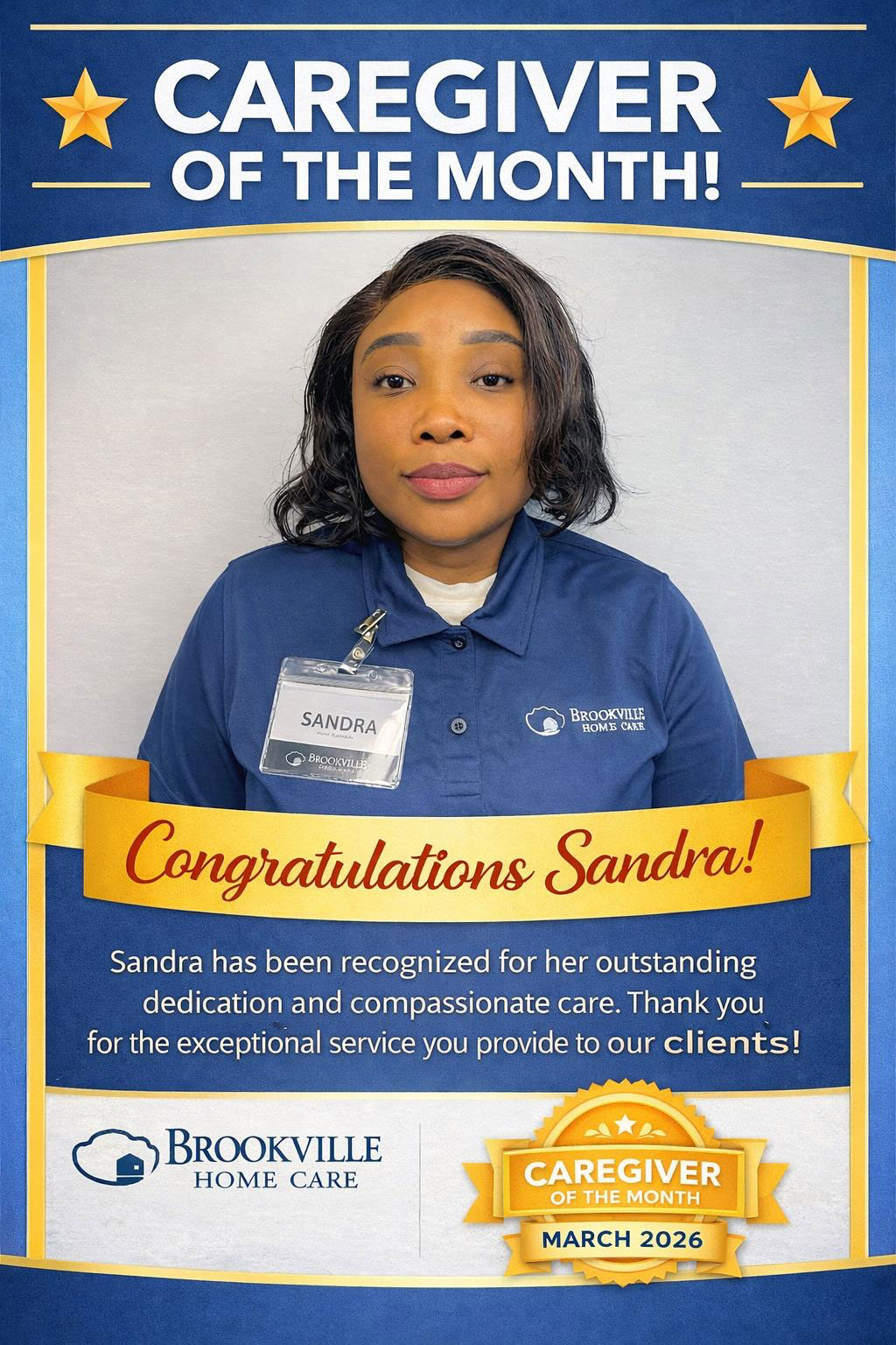 Caregiver of the Month: Sandra Thelisma